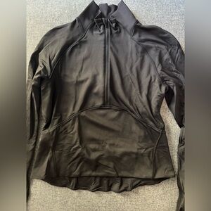 Lululemon Athletica Black Zip-Up long sleeve with thumb holes